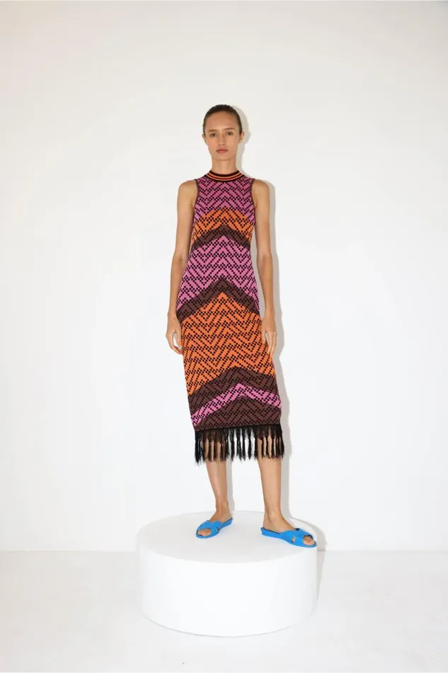 Women Dresses DODO BAR OR Nia Dress Pink Orange Combo