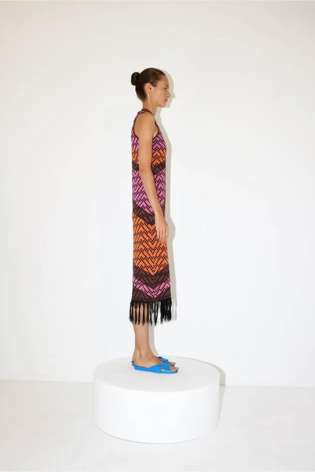 Women Dresses DODO BAR OR Nia Dress Pink Orange Combo