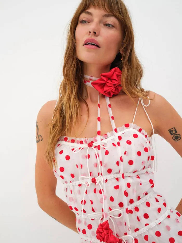 Women Dresses For Love and Lemons Agata Mini Dress Red Women Dresses For Love and Lemons Agata Mini Dress Red