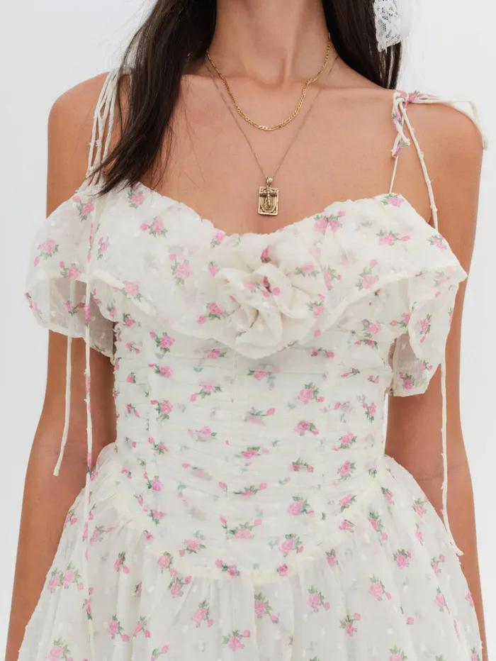 Women Dresses For Love and Lemons Amelia Mini Dress White Women Dresses For Love and Lemons Amelia Mini Dress White