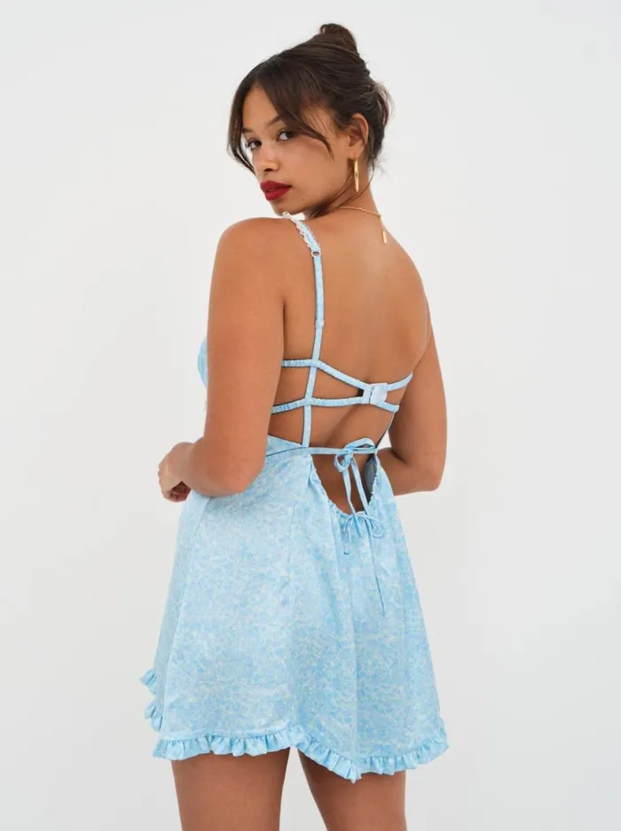Women Dresses For Love and Lemons Everyday Slip Dress Blue Women Dresses For Love and Lemons Everyday Slip Dress Blue