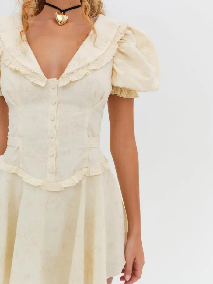 Women Dresses For Love and Lemons Gigi Mini Dress Beige Women Dresses For Love and Lemons Gigi Mini Dress Beige