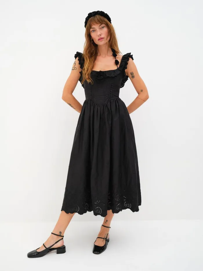 Women Dresses For Love and Lemons Lindsey Midi Dress Black
