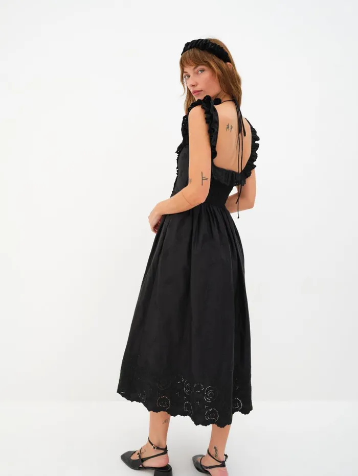 Women Dresses For Love and Lemons Lindsey Midi Dress Black Women Dresses For Love and Lemons Lindsey Midi Dress Black