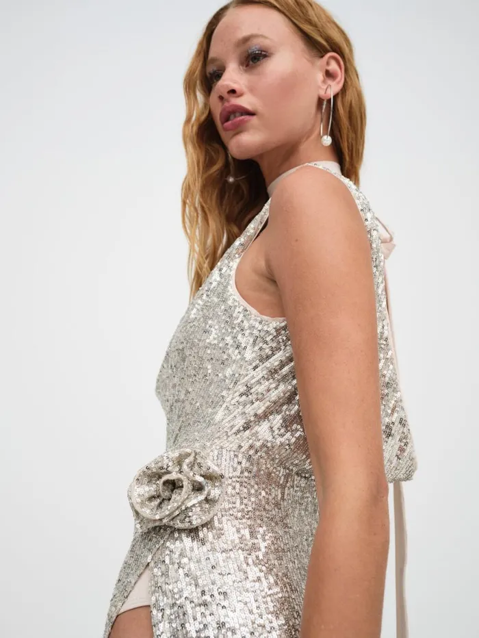 Women Dresses For Love and Lemons Tia Maxi Dress Silver Women Dresses For Love and Lemons Tia Maxi Dress Silver