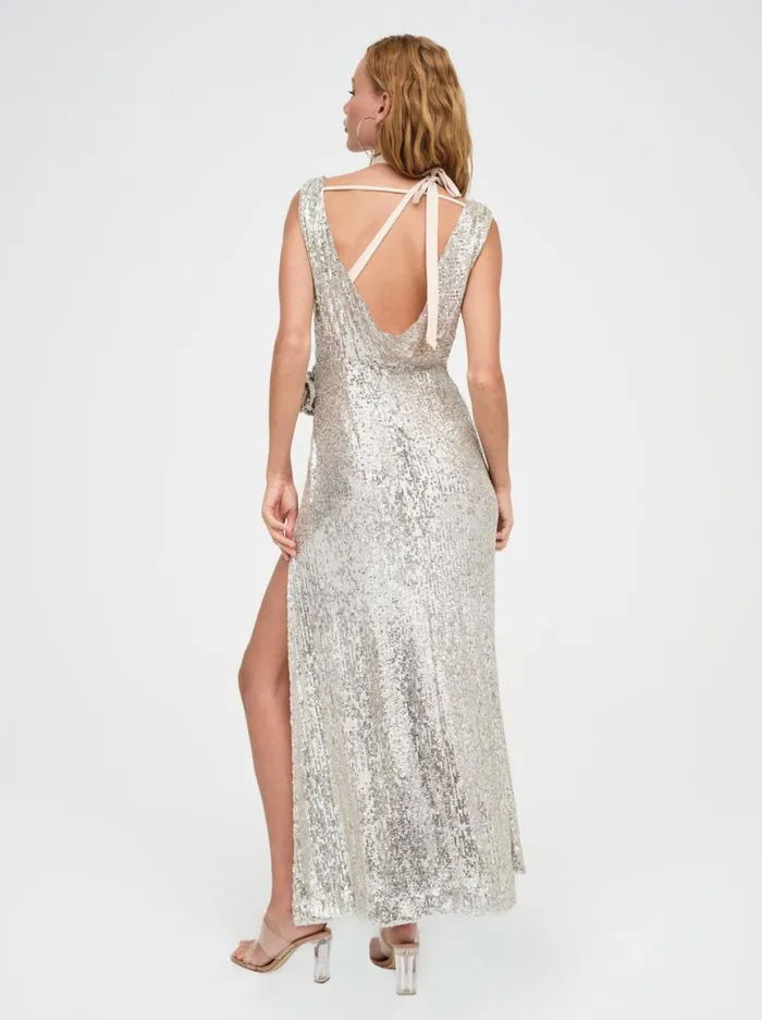 Women Dresses For Love and Lemons Tia Maxi Dress Silver Women Dresses For Love and Lemons Tia Maxi Dress Silver
