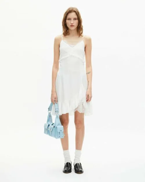 Women Dresses The Kooples Short Ecru Lace Detail Dress Ecru