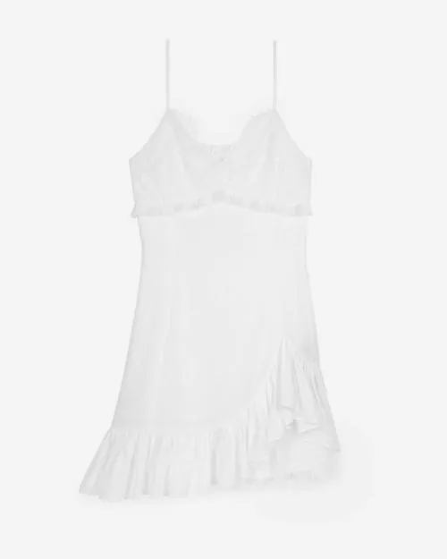 Women Dresses The Kooples Short Ecru Lace Detail Dress Ecru