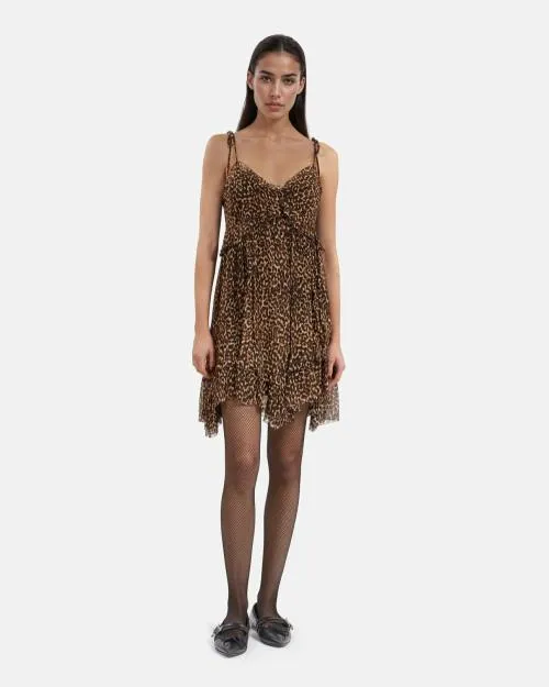 Women Dresses The Kooples Short Leopard Print Dress Leopard