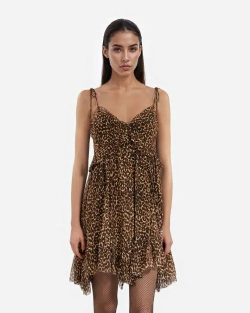 Women Dresses The Kooples Short Leopard Print Dress Leopard