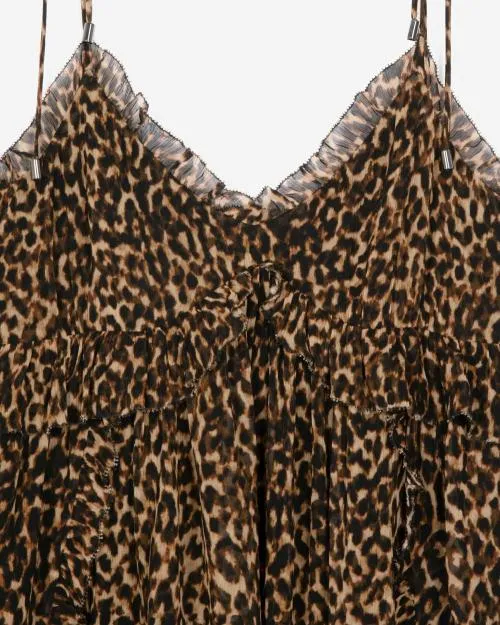 Women Dresses The Kooples Short Leopard Print Dress Leopard