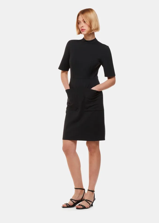 Women Dresses Whistles Black Alma Ponte Shift Dress