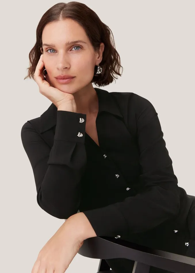 Women Dresses Whistles Black Elena Shirt Dress