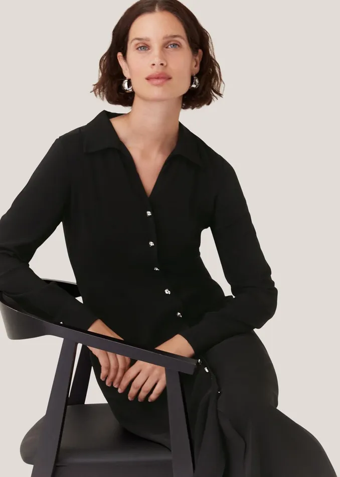 Women Dresses Whistles Black Elena Shirt Dress
