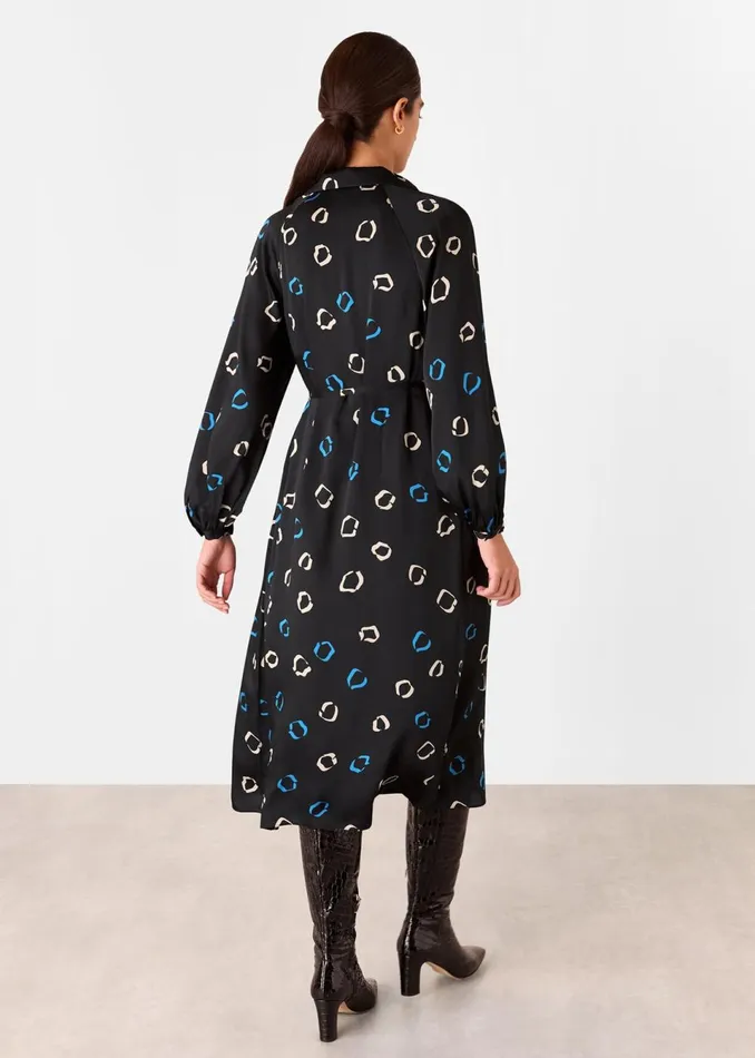 Women Dresses Whistles Black Scattered Hoops Midi Dress