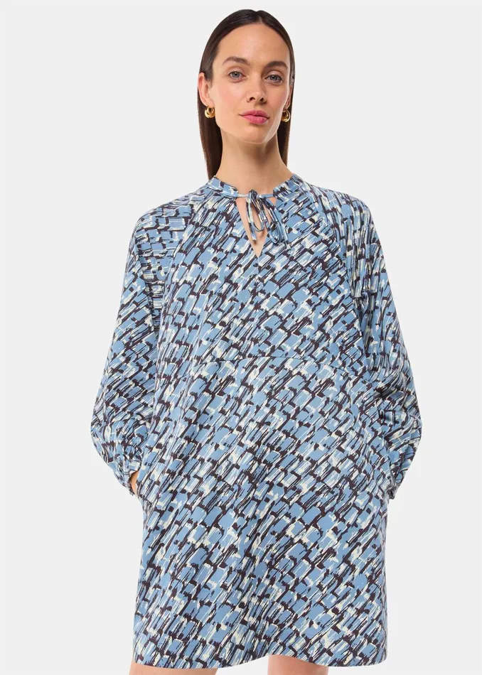 Women Dresses Whistles Blue Feathered Wing Marnie Dress