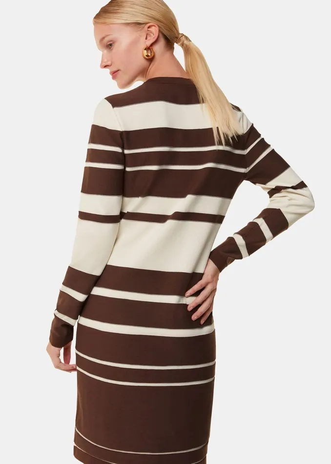 Women Dresses Whistles Brown Variegated Stripe Knit Dress