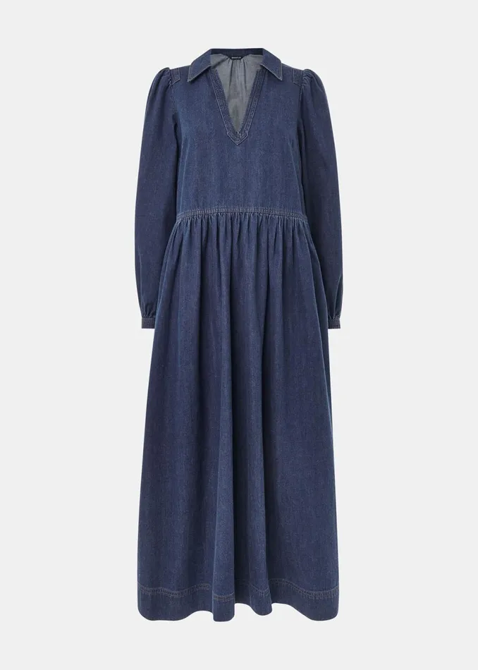 Women Dresses Whistles Denim Rina Trapeze Dress