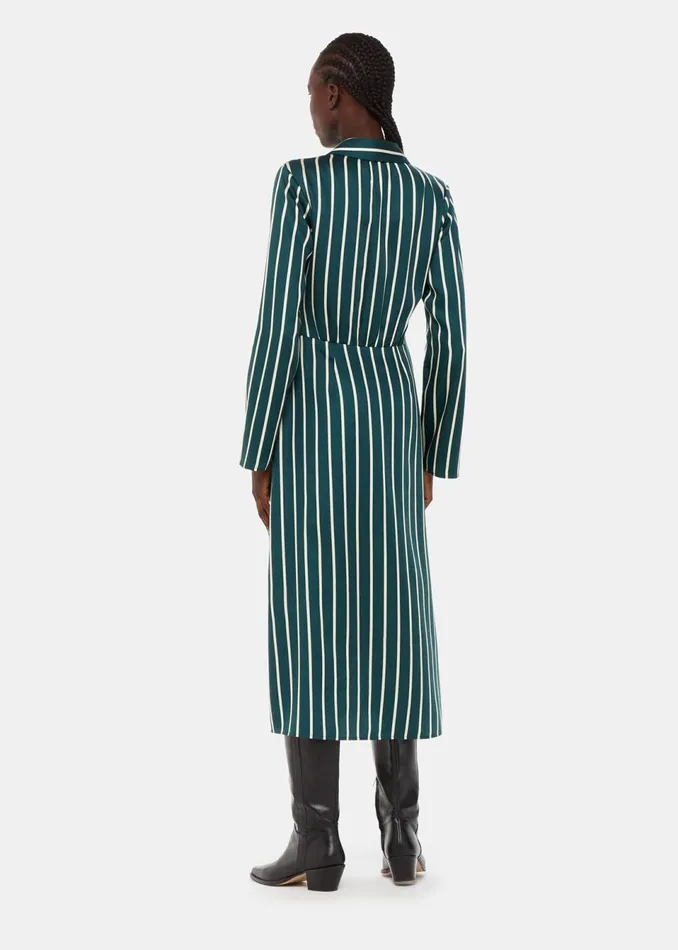 Women Dresses Whistles Green Alex Stripe Shirt Dress