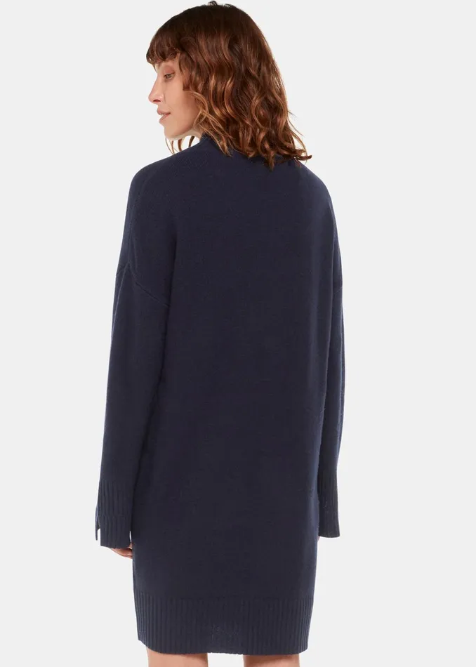 Women Dresses Whistles Navy Amelia Wool Knitted Dress