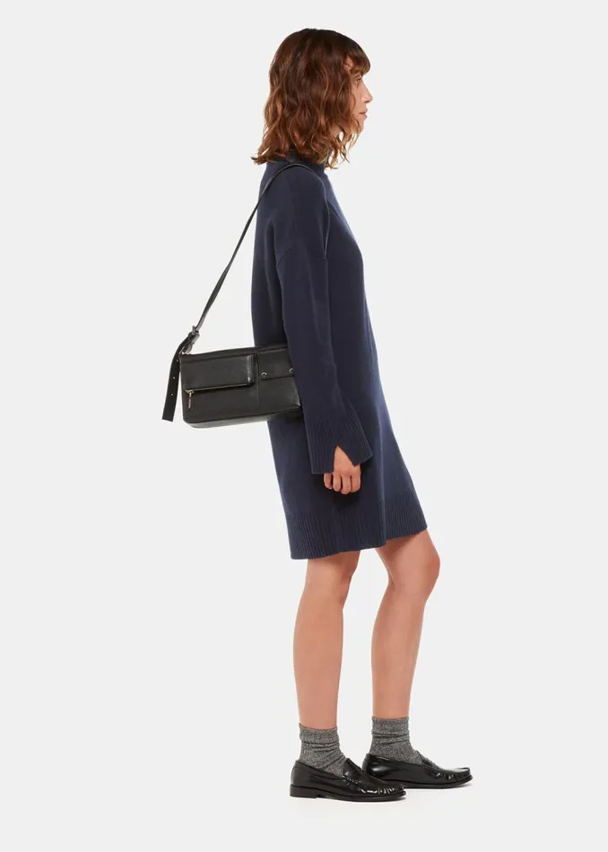 Women Dresses Whistles Navy Amelia Wool Knitted Dress