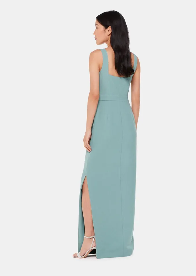 Women Dresses Whistles Sage Green Mila Square Neck Maxi Dress