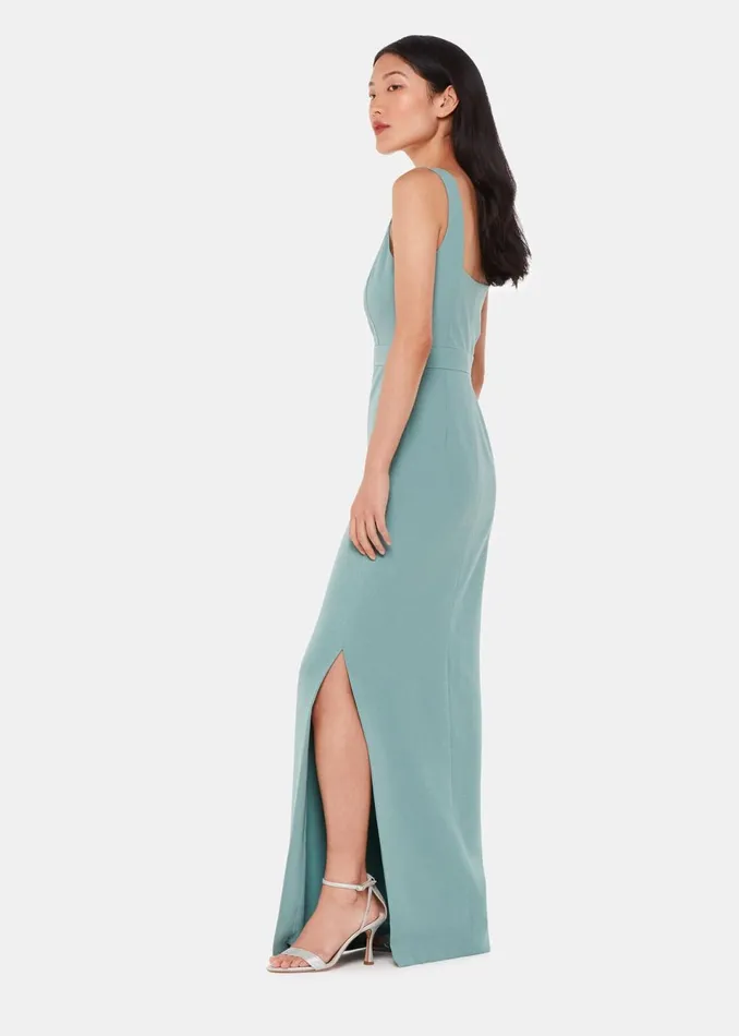 Women Dresses Whistles Sage Green Mila Square Neck Maxi Dress