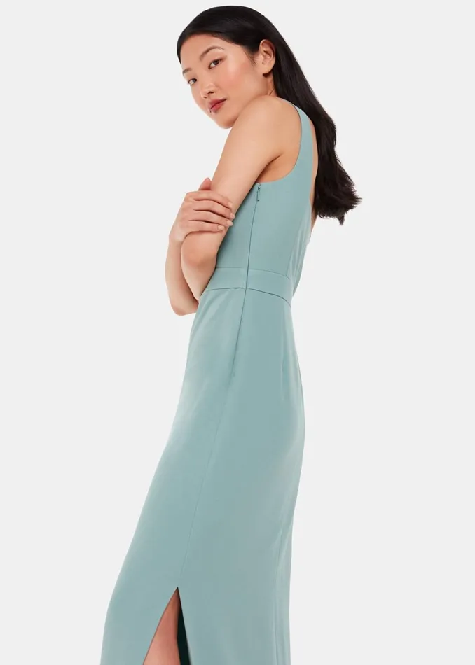 Women Dresses Whistles Sage Green Mila Square Neck Maxi Dress