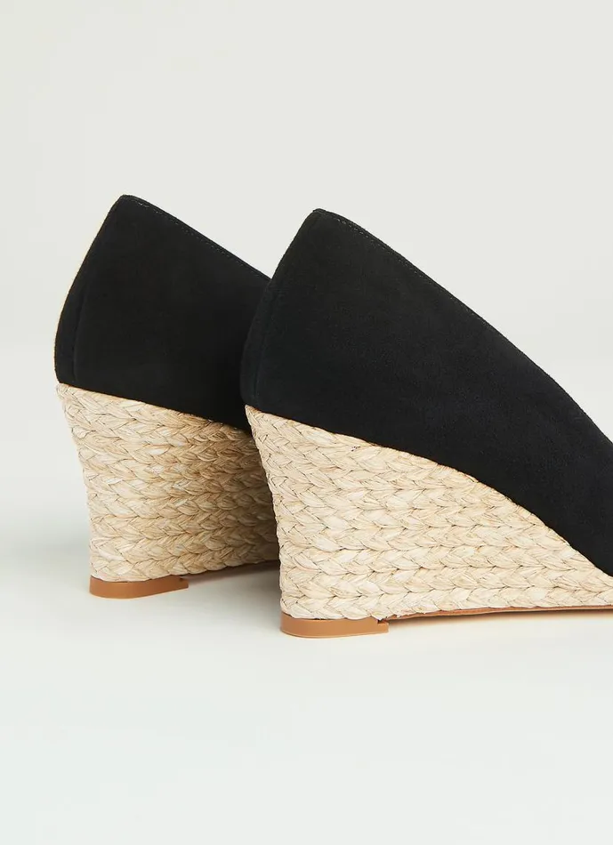 Women Eevi Black Suede Espadrille Wedges Black LKBennett Court Shoes Women Eevi Black Suede Espadrille Wedges Black LKBennett Court Shoes