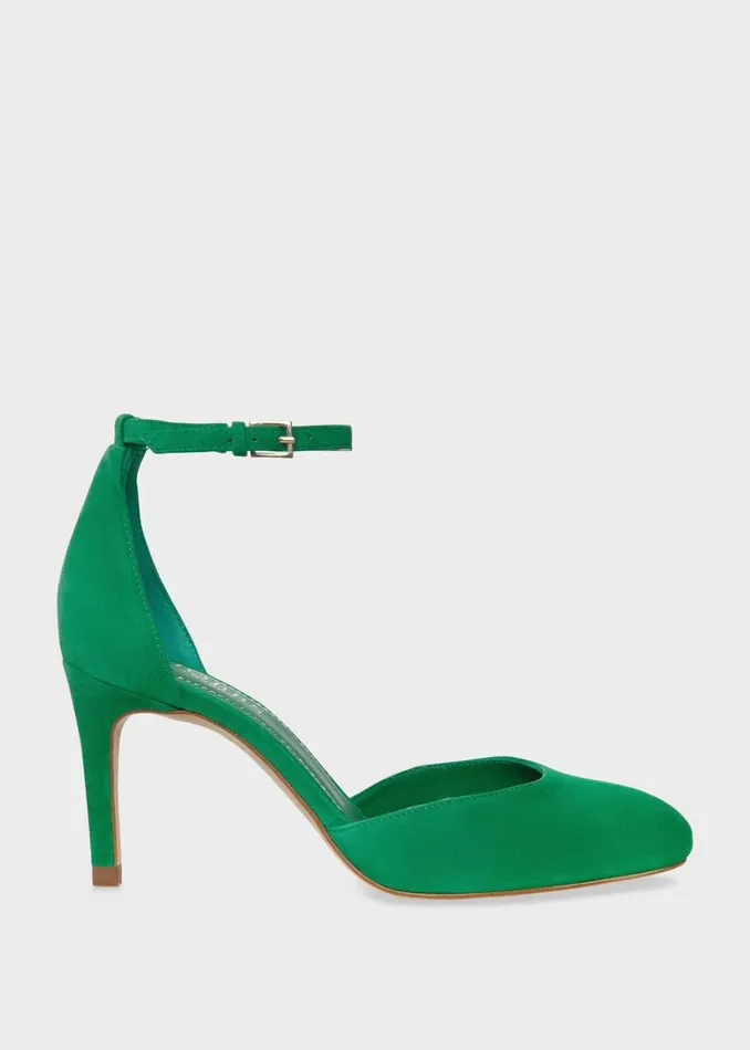 Women Elliya Suede Court Shoes Cilantro Green Hobbs Court Shoes