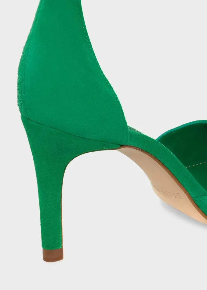 Women Elliya Suede Court Shoes Cilantro Green Hobbs Court Shoes