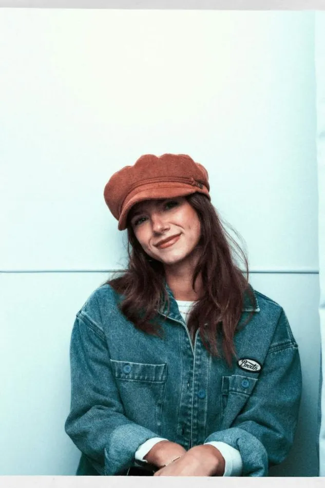 Women Fiddler Fisherman Cap Burnt Brick Terry Cloth Brixton Caps