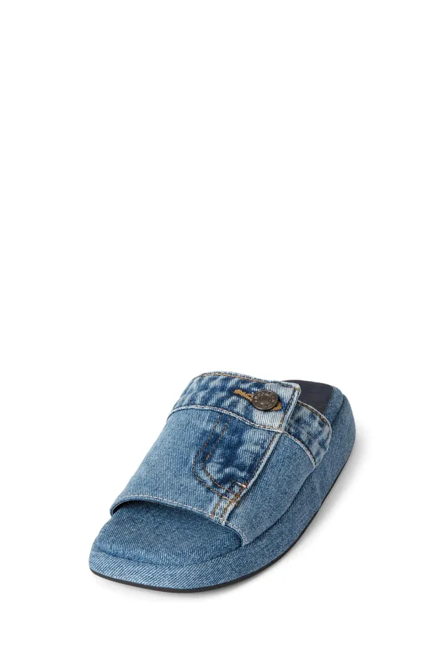Women Flat Jeffrey Campbell BLUESKY Blue Denim