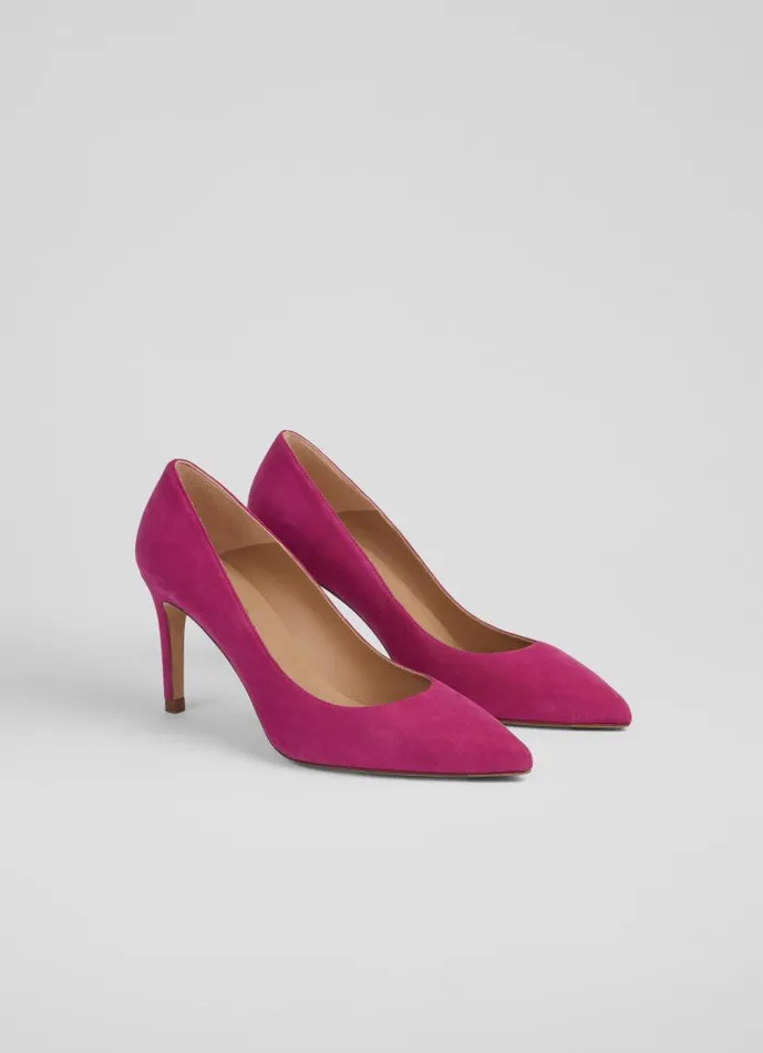 Women Floret Bright Burgundy Suede Pointed Toe Courts Burgandy LKBennett Court Shoes Women Floret Bright Burgundy Suede Pointed Toe Courts Burgandy LKBennett Court Shoes