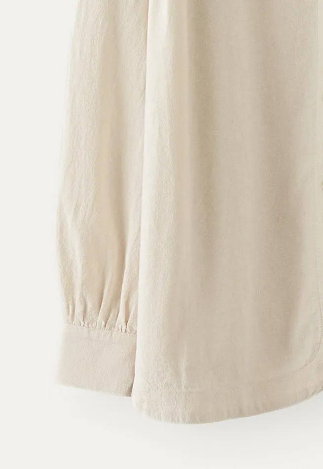 Women Funnelneck Blouse Pale Natural Poetry Fashion Shirts and Tunics