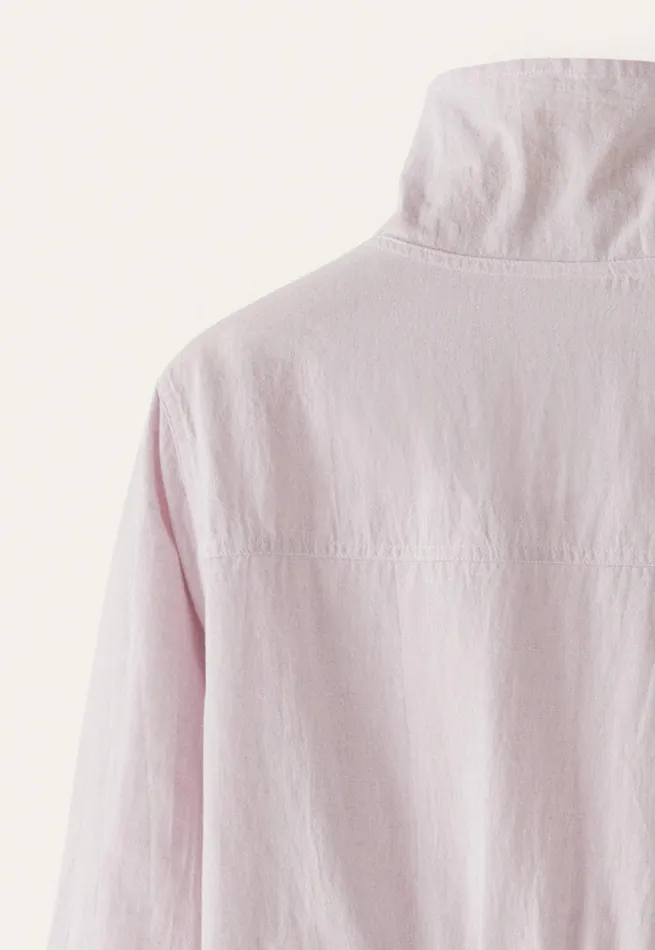 Women Funnelneck Shirt Pale Lavender Poetry Fashion Shirts and Tunics