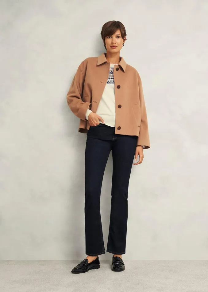 Women Greta Fairisle Jumper With Cashmere Ivory Multi Hobbs Jumpers and Cardigans