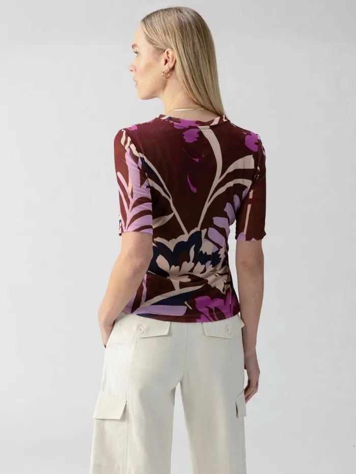 Women Half Sleeve Perfect Mesh Tee South Palm Rich Clay Sanctuary Clothing Tees and Tops Women Half Sleeve Perfect Mesh Tee South Palm Rich Clay Sanctuary Clothing Tees and Tops