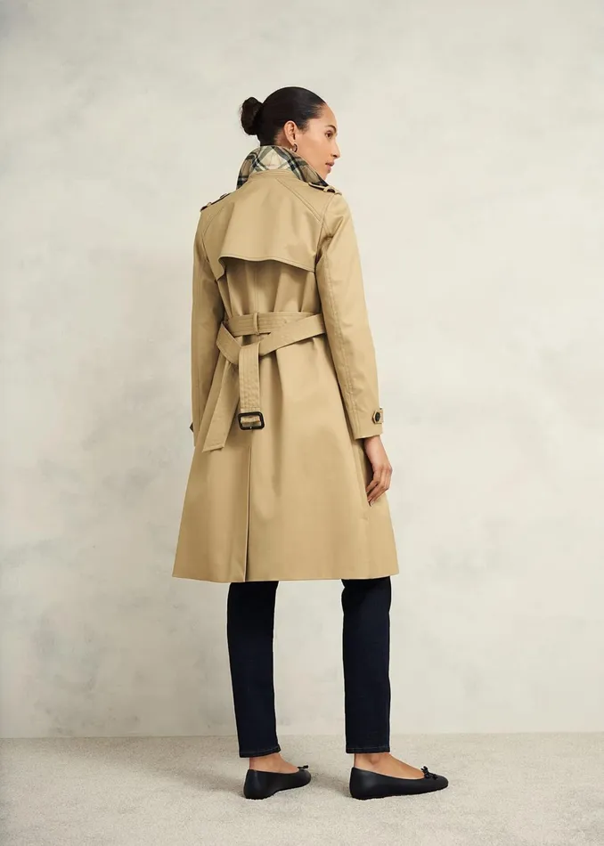 Women Hallie Shower Resistant Trench Coat Fawn Beige Hobbs Coats and Jackets