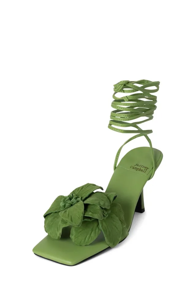 Women Heel Jeffrey Campbell ESSENCE Green Suede