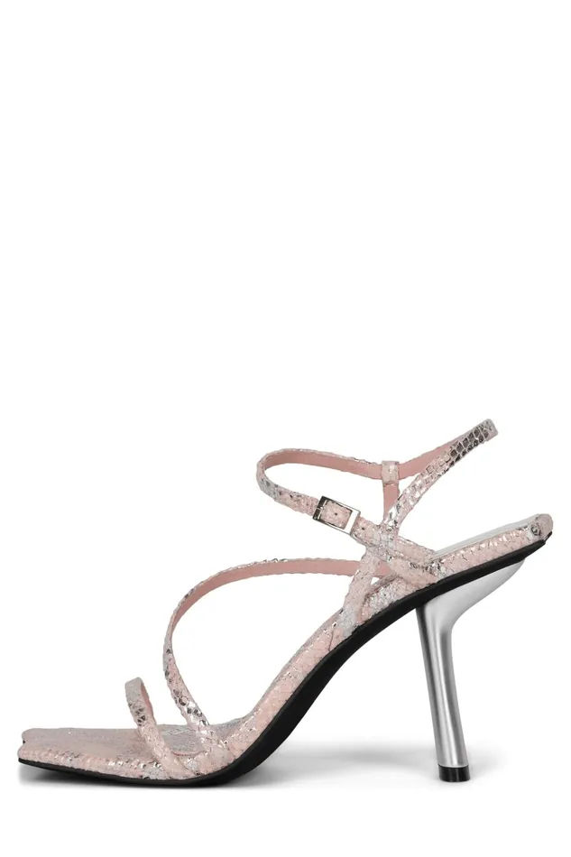 Women Heel Jeffrey Campbell IDEALISTIC Black Snake Silver