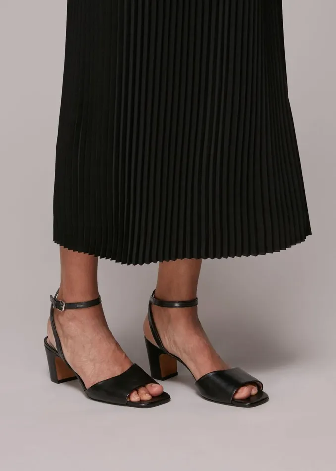 Women Heels Whistles Black Emerson Block Heel Sandal