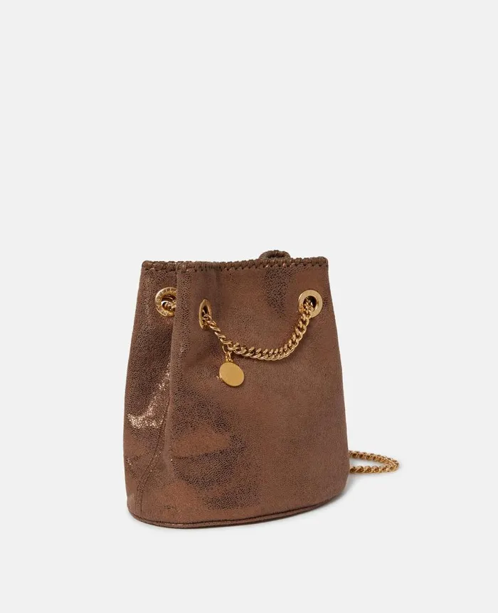 Women Iconic Falabella Stella McCartney Falabella Bucket Bag Bronze Women Iconic Falabella Stella McCartney Falabella Bucket Bag Bronze