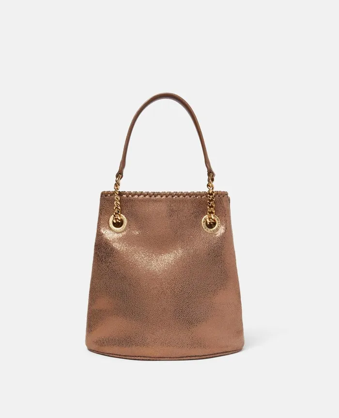Women Iconic Falabella Stella McCartney Falabella Bucket Bag Bronze Women Iconic Falabella Stella McCartney Falabella Bucket Bag Bronze