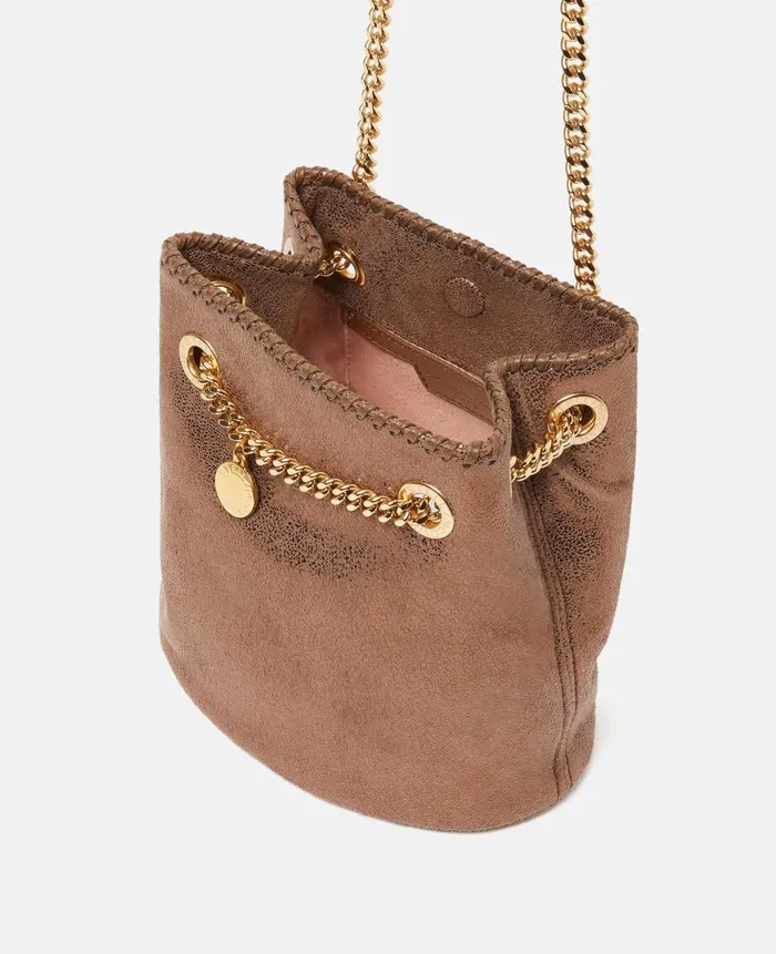 Women Iconic Falabella Stella McCartney Falabella Bucket Bag Bronze Women Iconic Falabella Stella McCartney Falabella Bucket Bag Bronze