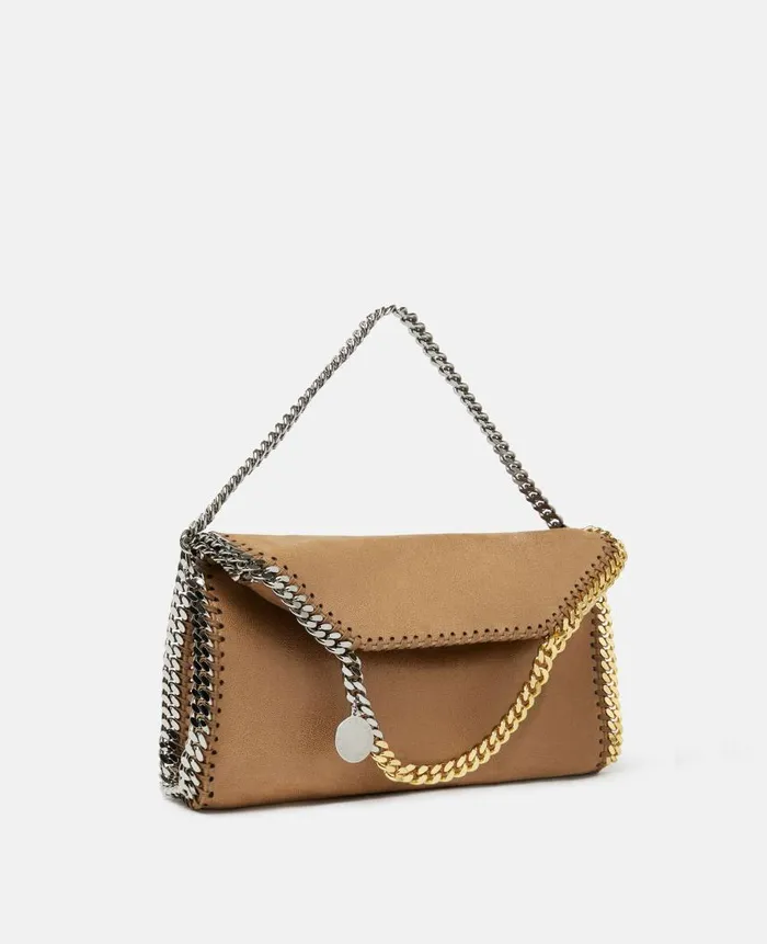 Women Iconic Falabella Stella McCartney Falabella FoldOver Tote Bag Pecan Brown