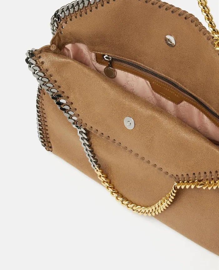 Women Iconic Falabella Stella McCartney Falabella FoldOver Tote Bag Pecan Brown