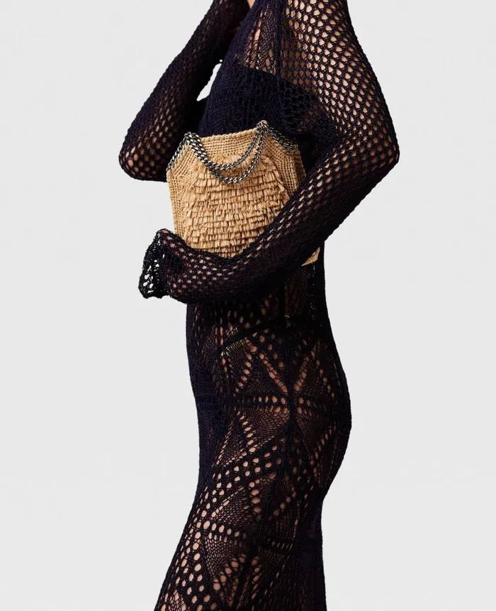 Women Iconic Falabella Stella McCartney Falabella Raffia Tiny Tote Bag Natural