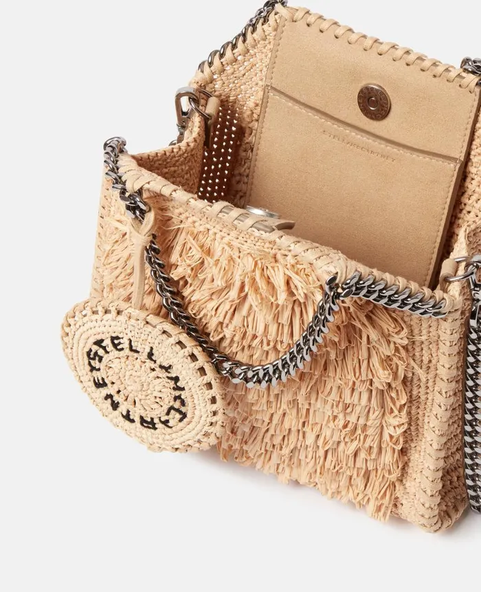 Women Iconic Falabella Stella McCartney Falabella Raffia Tiny Tote Bag Natural