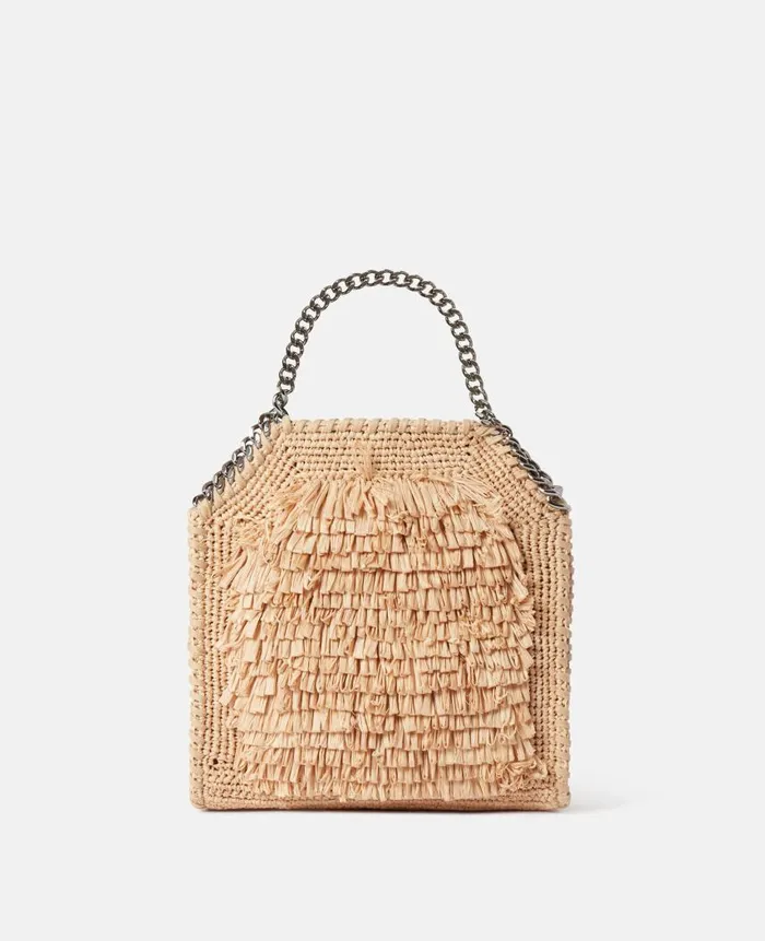 Women Iconic Falabella Stella McCartney Falabella Raffia Tiny Tote Bag Natural